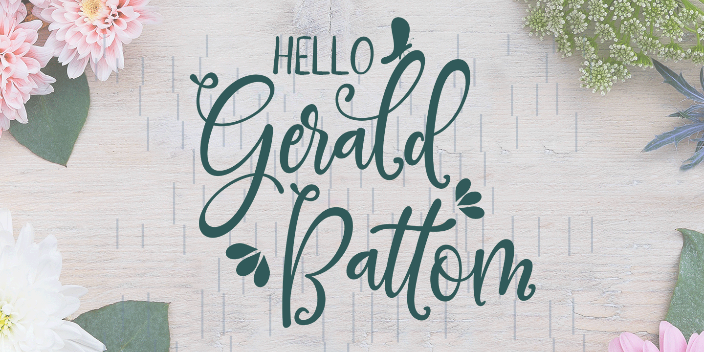 Пример шрифта Gerald Battom